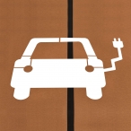 Image E-Car Parking Bay Stencil  (1)