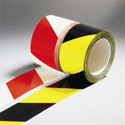 Non-reflective hazard warning tape