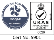 ISO and UKAS certification mark